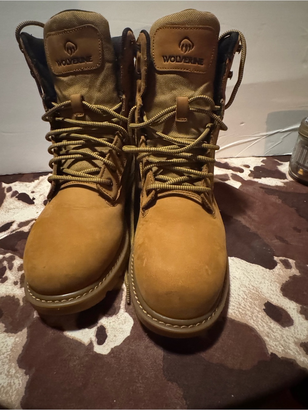 Wolverine Men's Wheat/Tan Work Boots - Lace-Up Waterproof Upper